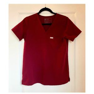 Figs | Catarina, Rafaela Oversized Tops & Zamora Jogger Scrub Pants (Burgandy)